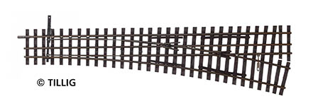 010-85195 - Dreischienen-Schmalspurweiche rechts H0/H0e-H0, Länge 228 mm